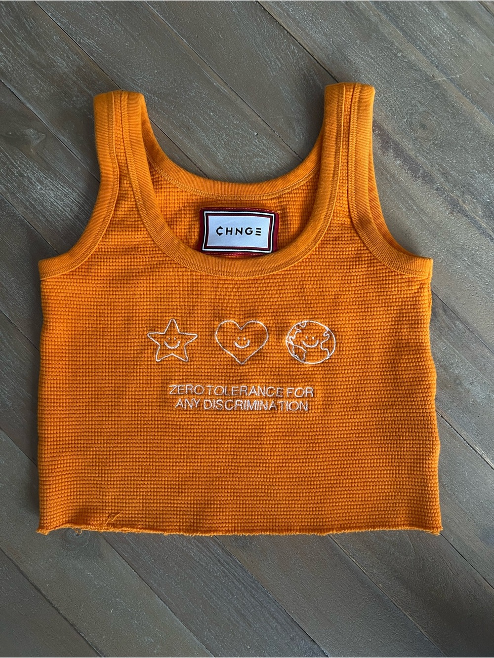 CHNGE Orange Women’s XS Cropped Tank Top